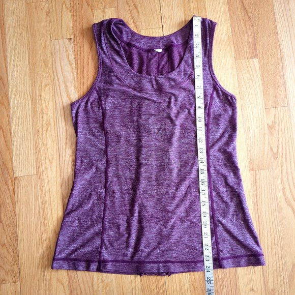 [SOLD] Lululemon Dash Tank Heathered Purple Ruffle Soft Athletic Running Top - Picture 12 of 13